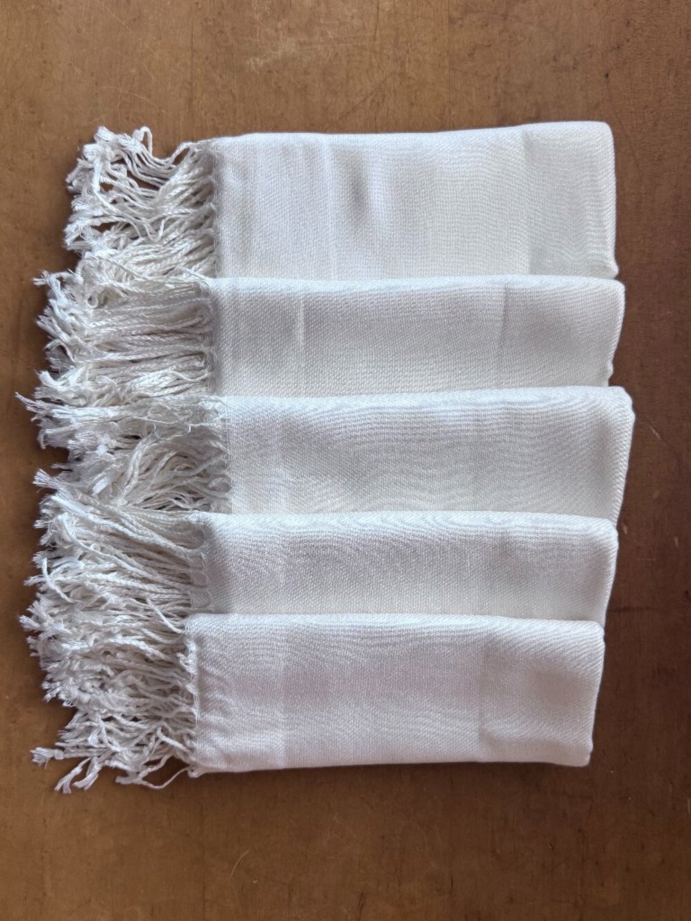 Set of 5 Pashmina Scarf/Wrap - NEW - Cream